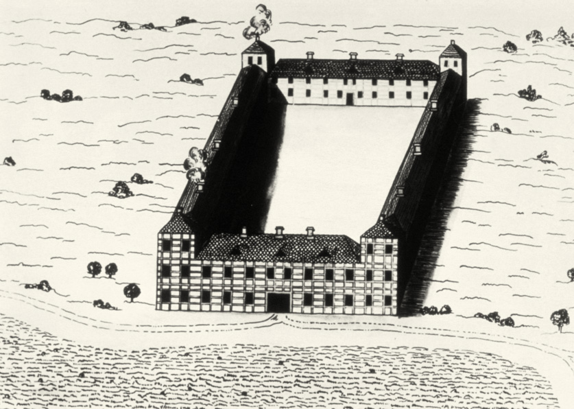 Historische Darstellung Pesthaus 1725